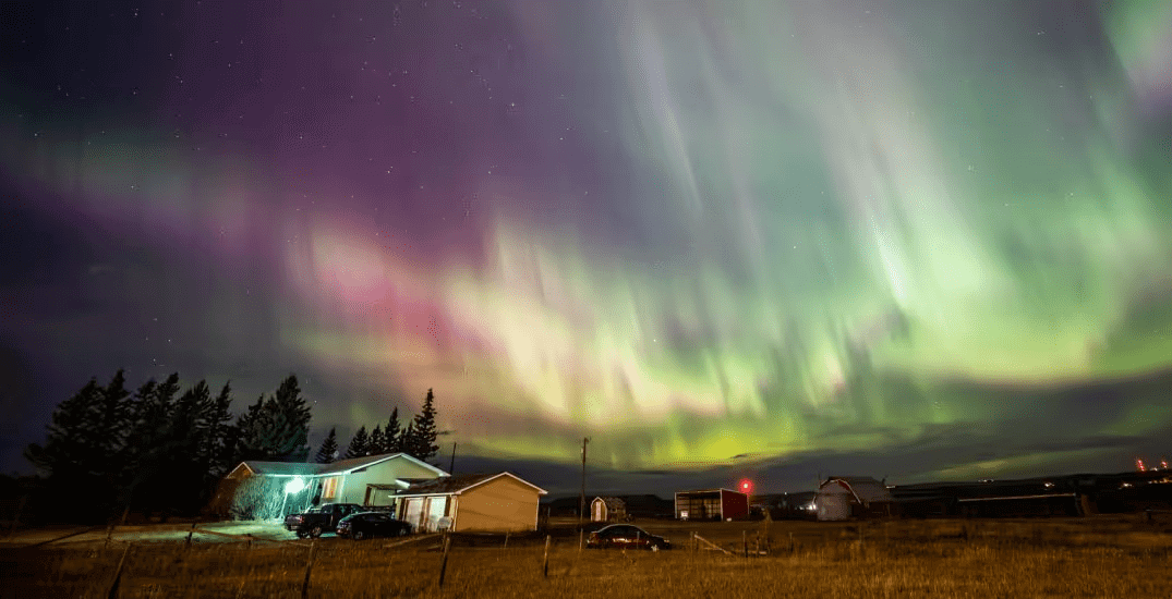 The northern lights may be visible across Canada tonight