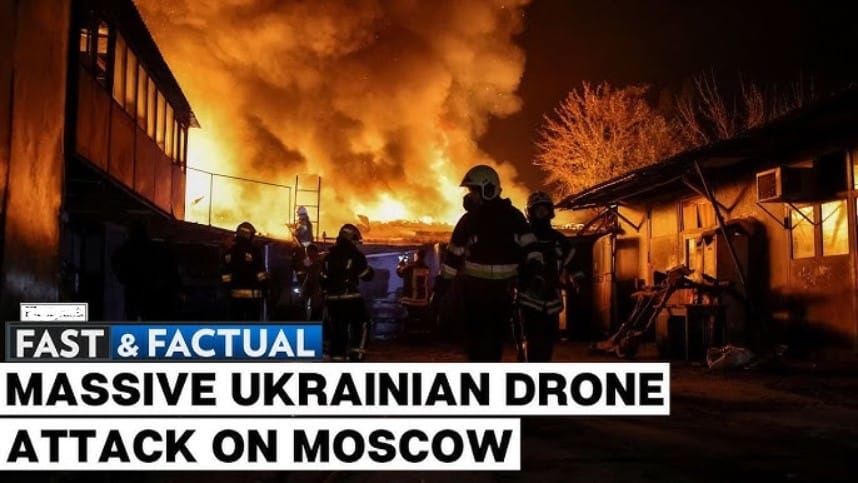 Ukraine launches one of its largest drone attacks on Moscow