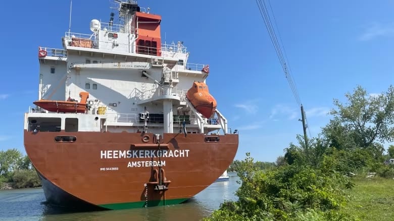 Cargo ship runs aground near Montreal following mechanical failure, blocking marine traffic