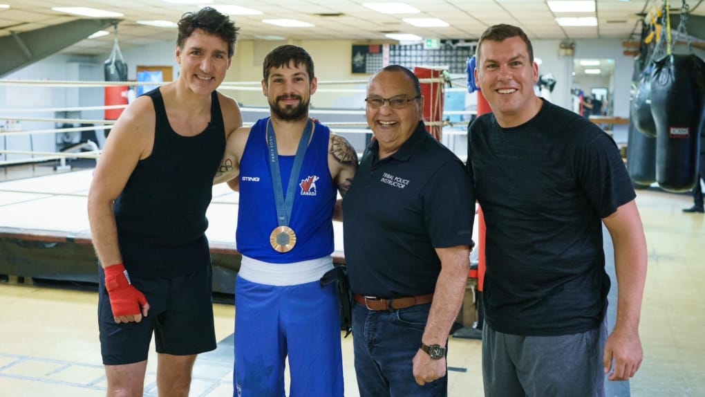 Trudeau steps into the boxing ring with Olympian Wyatt Sanford