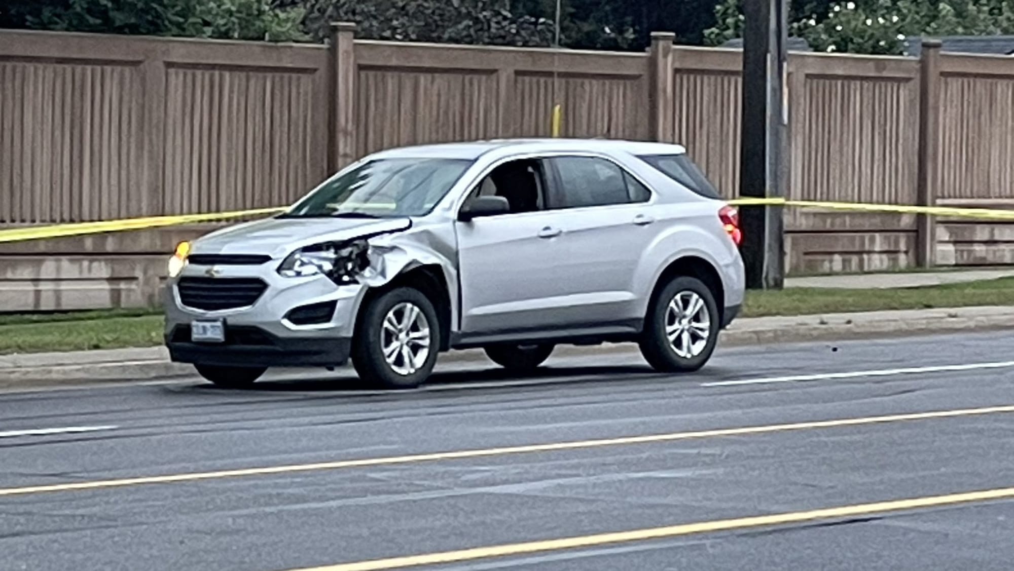 A car hit a pedestrian in Mississauga, seriously injuring her