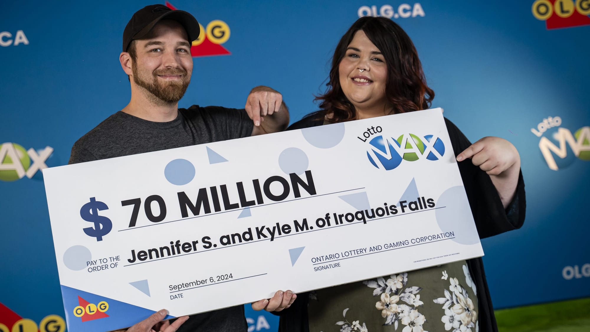 Couple from Northern Ontario wins the $70 million OLG Lotto Max prize on their very first ticket buy