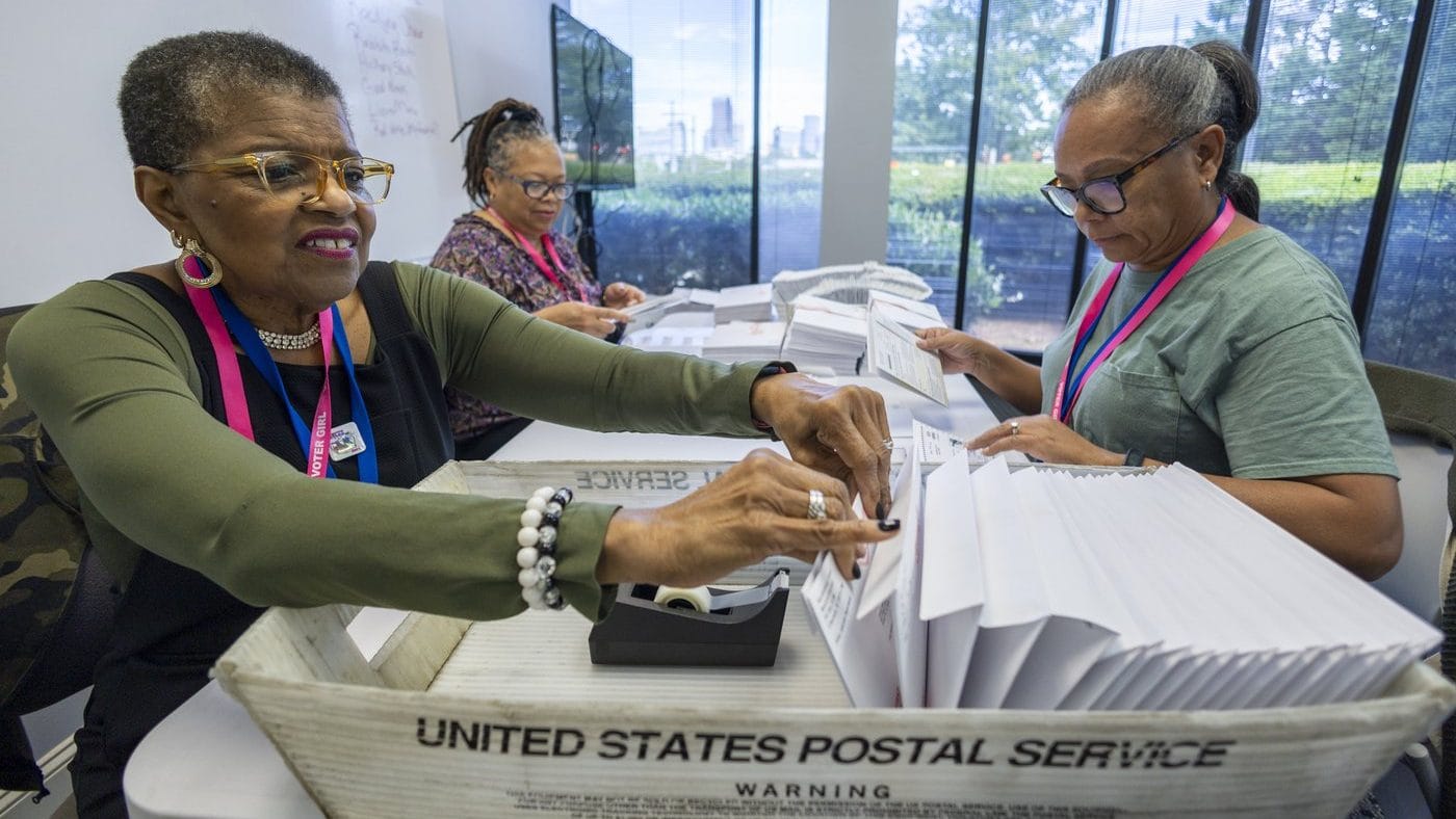 Election authorities issue a warning that voting may be hampered by pervasive issues with the US mail system