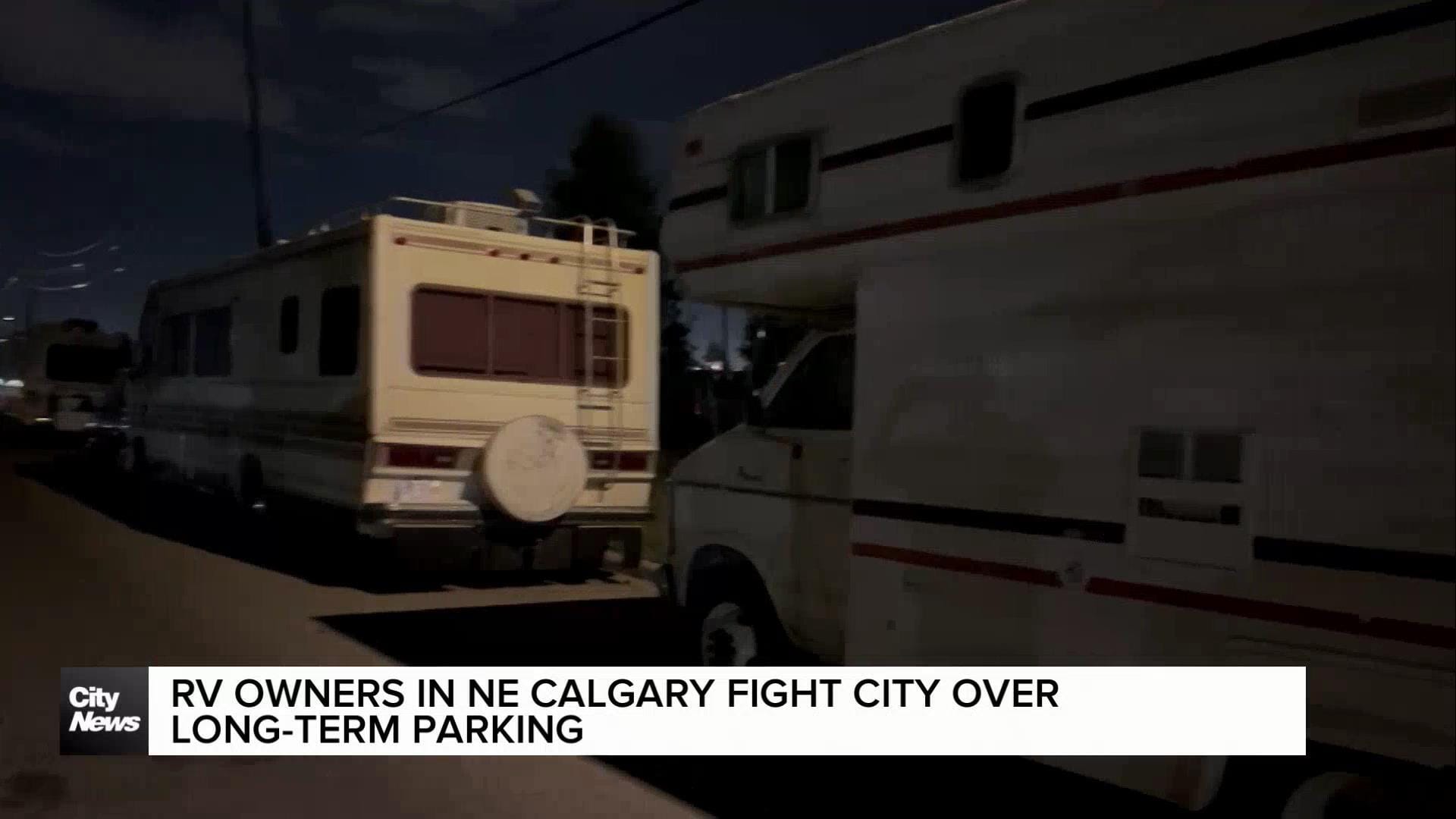 City temporarily exempts residents on NE Calgary Road who live in RVs