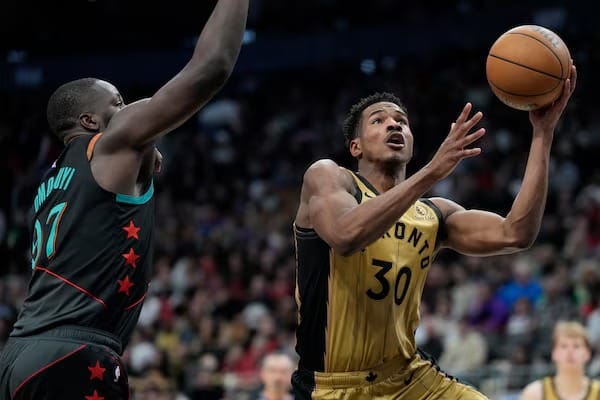 Ochai Agbaji stands tall defensively for Raptors