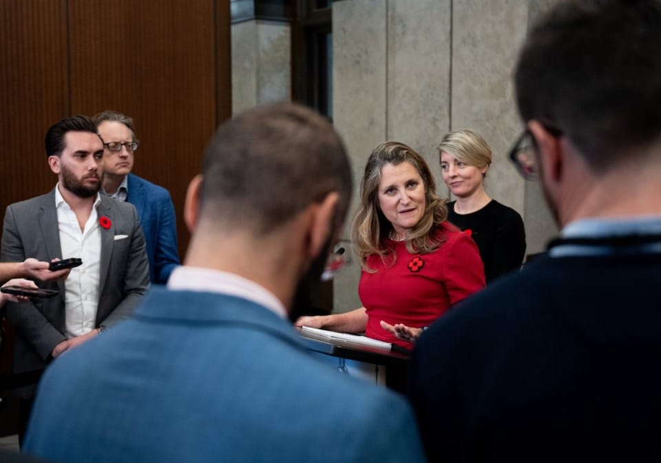 Carbon rebate for small businesses will be tax-free: Freeland