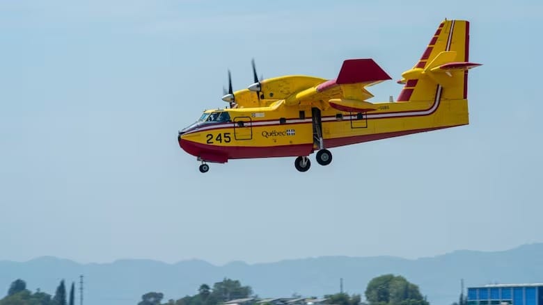 Quebec plane fighting L.A. fires grounded after being struck by drone