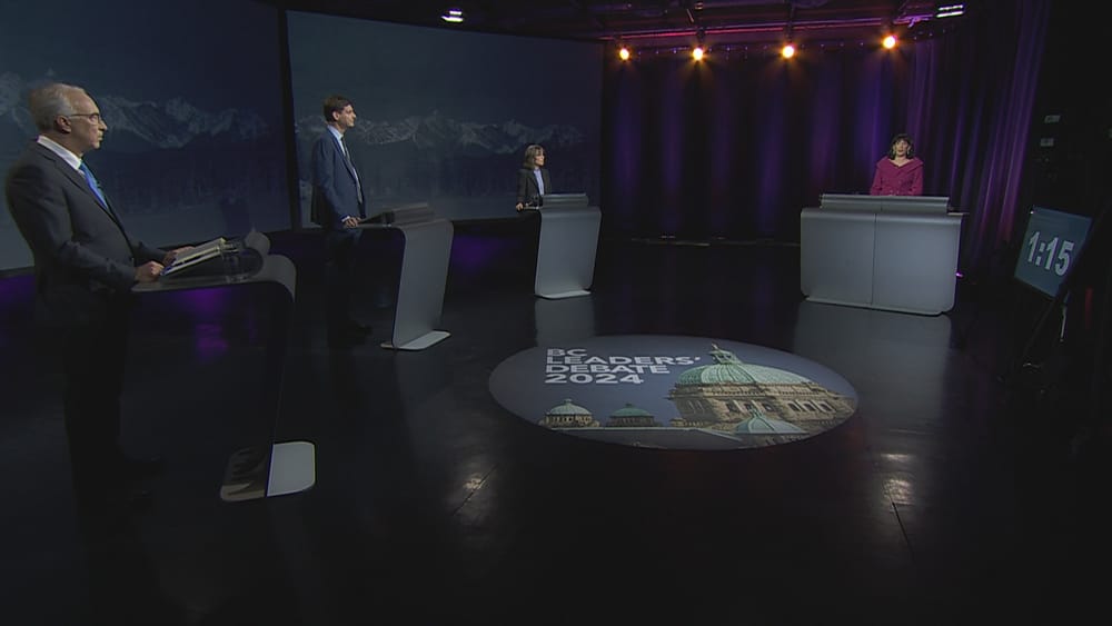 BC Election: In the sole televised discussion, party leaders exchange heated words post image