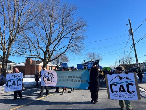 Protesters in Montreal's South Shore march against Northvolt battery plant project post image