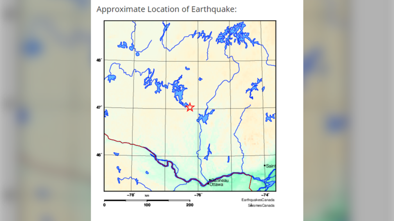 4.1 magnitude earthquake in western Quebec felt in Ottawa and Montreal post image